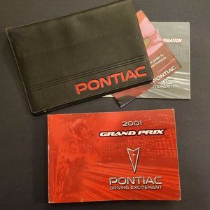 Pontiac 2001 Grand Prix Owner's Manual with Black Cover Protector